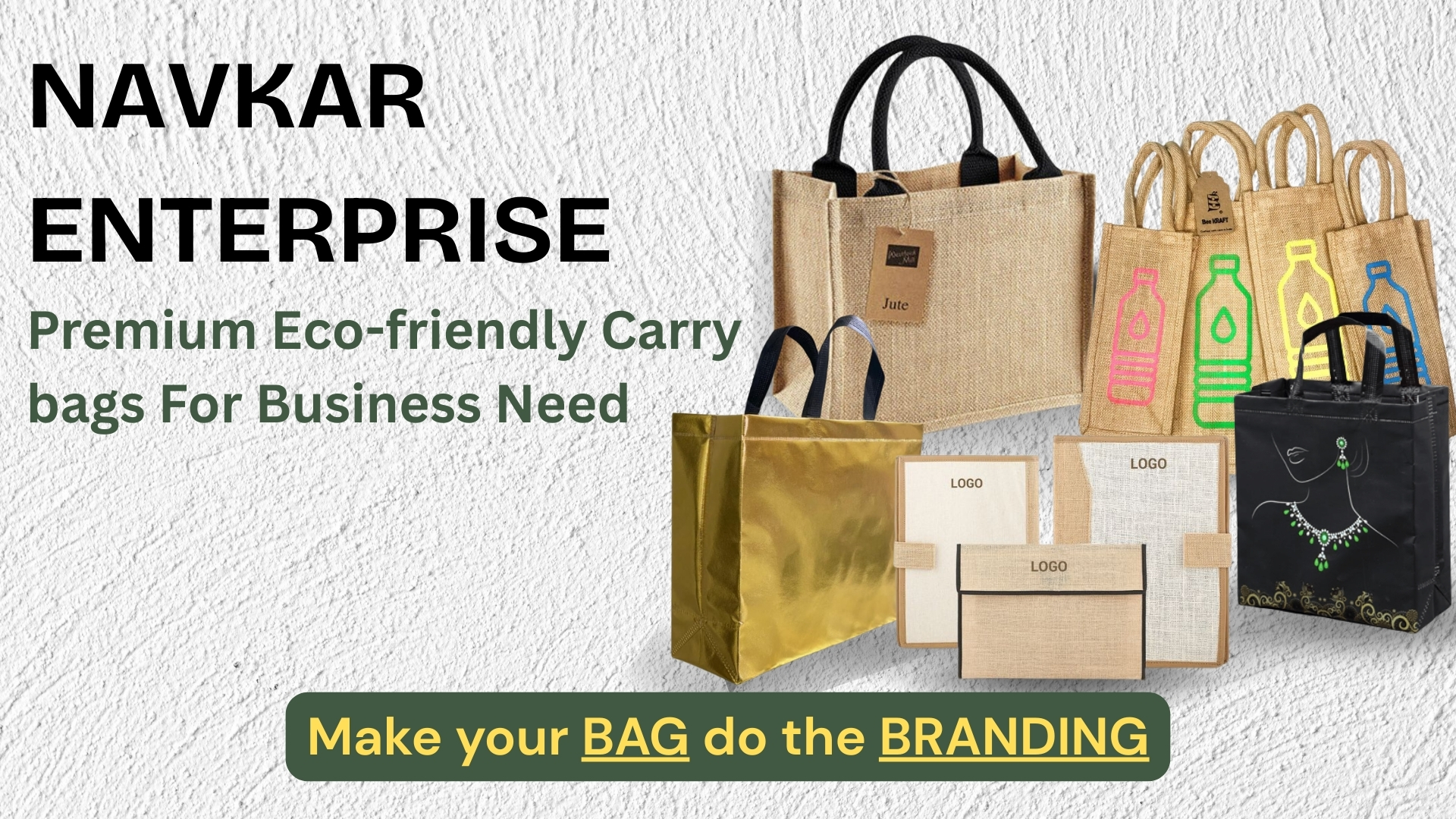Premium eco-friendly carry bags manufacturer in India – jute, non woven, canvas and custom printed bags by Navkar Carry Bags